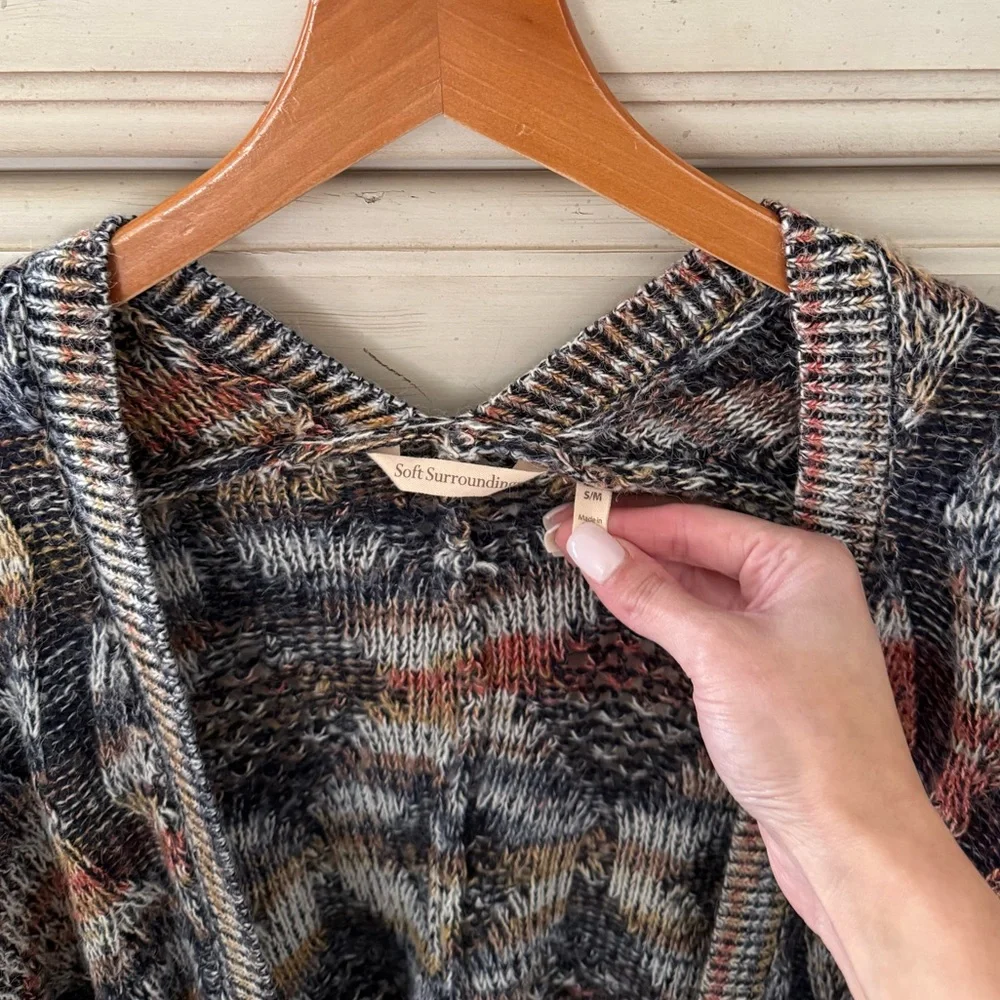 Soft Surroundings Pendley Wool Southwestern Cardigan - Picture 4 of 5